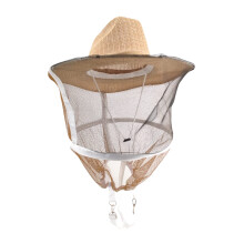 Beekeeping Veil Hat with Visibility Mesh, Full Head Protection and Long Elastic Strap
