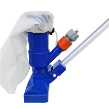 Mini Jet Vac Pool Vacuum Cleaner with Reusable Filter Bag and Extendable 5Section Pole for Above Ground Pools