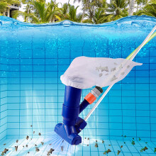 Pool Vacuum Cleaner with Extendable Pole and Mesh Bag, Fast Debris Removal for Above Ground Pools