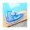 Triangular Pool Vacuum Head with Brush for Corner Precision Cleaning and Above Ground Pools Blue 1