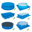 Waterproof Dustproof Rectangular Pool Cover 118x79in for Above Ground Inflatable Pools Reusable Easy Remove Design 3