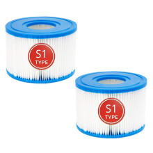 S1 Filter Cartridge 2 Pack for Intex PureSpa Hot Tub, Durable Pleated Design, Clear Water Filtration
