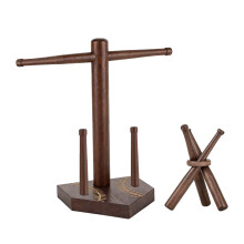 Easy Assembly Wood Baseball Ring Holder with Ball Display Stand