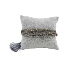 Bracelet pratique en perles de verre de bohème et à franges,-7