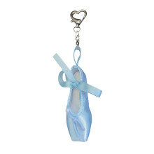 Portable Lightweight Mini Ballet Shoe Charm Keychain-Light Blue