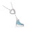 Fun Roller Skate Pendant Necklace Decorated In-blue diamond1 1