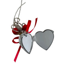Engraved Rhinestones Enamel Heart Keychain With Metal Vintage-1