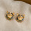 Boucles d'oreilles style vintage avec peinture émaillée, bijoux 6