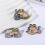 Animal Chemist Theme Brooch Featuring Frogs Microscope-QHXZ4243 6