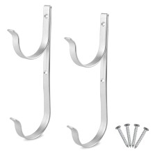 Pool Pole Holder Wall Mount Aluminium Hooks with Screws, SpaceSaving Storage for Pool and Garden Tools
