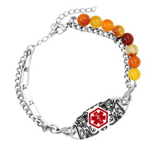 Bracelet médical professionnel à la mode, Double chaîne,-SS5