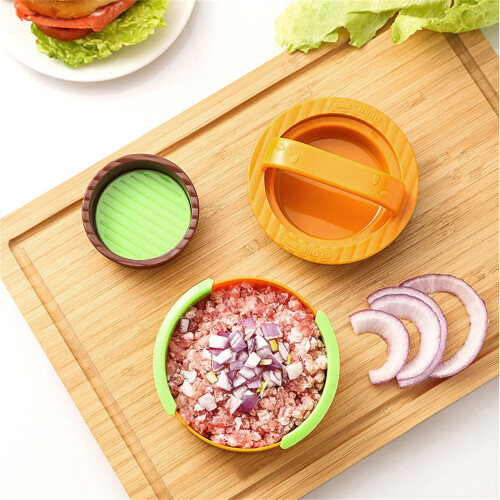 Adjustable Burger Press with Ergonomic Handle Dishwasher Safe Black Patty Maker for Home Kitchen 2