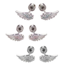 Boucle d'oreille en forme d'aile Unique-Ensemble de trois pièces