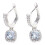 Boucles d'oreilles carrées à la mode, ensemble de zircones-Blanc 1
