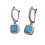 Boucles d'oreilles carrées en zircon pour des occasions-Bleu 1