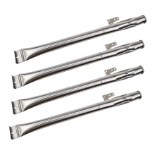 4Pcs 14.87 Inch Stainless Steel Grill Burner Tubes, Durable Gas Grill Burner Replacement Kit, Easy Installation