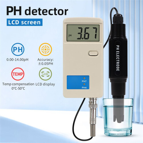 Water Quality Tester Portable Acidity Meter PH Value Detection for Laboratory, Drinking Water, Aquariums, Hydroponics 1