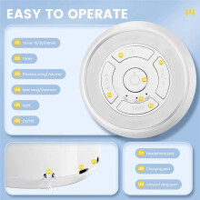 Baby White Noise Machine USB Rechargeable Timed Shutdown Sleep Machine Baby Sleep Sound Player Timer Noise Player