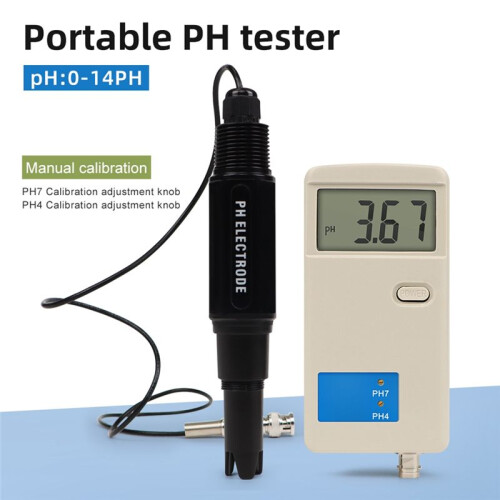 Water Quality Tester Portable Acidity Meter PH Value Detection for Laboratory, Drinking Water, Aquariums, Hydroponics