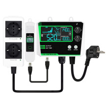 Kohlendioxid-Regler, Zweikanal-Split-Sonde, CO2-Monitor, CO2-Druckminderer, Ventil für Gewächshaus, EU-Stecker B