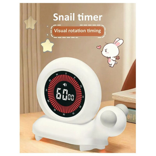 60 Minutes Visual Analog Timer Cute Silent Rotary Timer Kitchen Timer Count  Down Clock for Kids and Adults 2