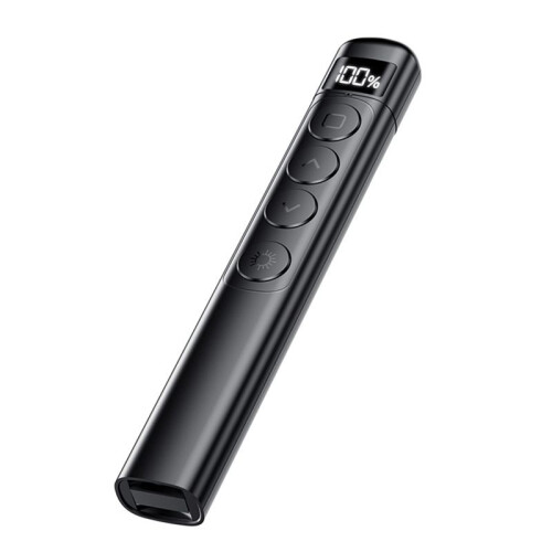 Wireless Page Turning Pen Sensitive PPT Stylus Pen Slide USB Pointer Infrared Remote Control for Projector Black