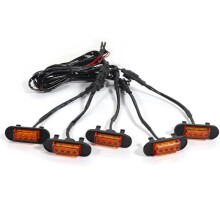 LED Grill Lights for Ford Bronco 5 Piece Amber LED Marker Lights with Uniform Illumination and Easy Plug Installation