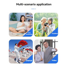 Automatisk Ansiktsspårning Desktop AI Gimbal för Smartphone & Action Camera 360 Rotation Följ Focus Vlogg med Ljus