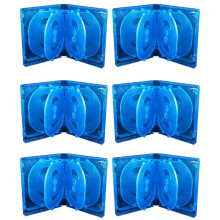 6X Caja de Almacenamiento de CD Paquete de 10 Piezas Caja de CD Almacenamiento de CD de Plástico de Doble Cara Caja de CD para Automóvil Caja de DVD