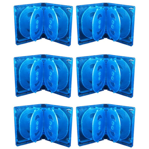 6X CD Storage Box 10-Piece Pack CD Case Plastic Double-Sided CD Storage Car CD Case Thickened DVD Case,