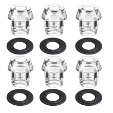 6 Sets Coffee Percolators Knob Replacement Knob Top and Washer Ring, Transparent Coffee Pot Filters Top Replacement
