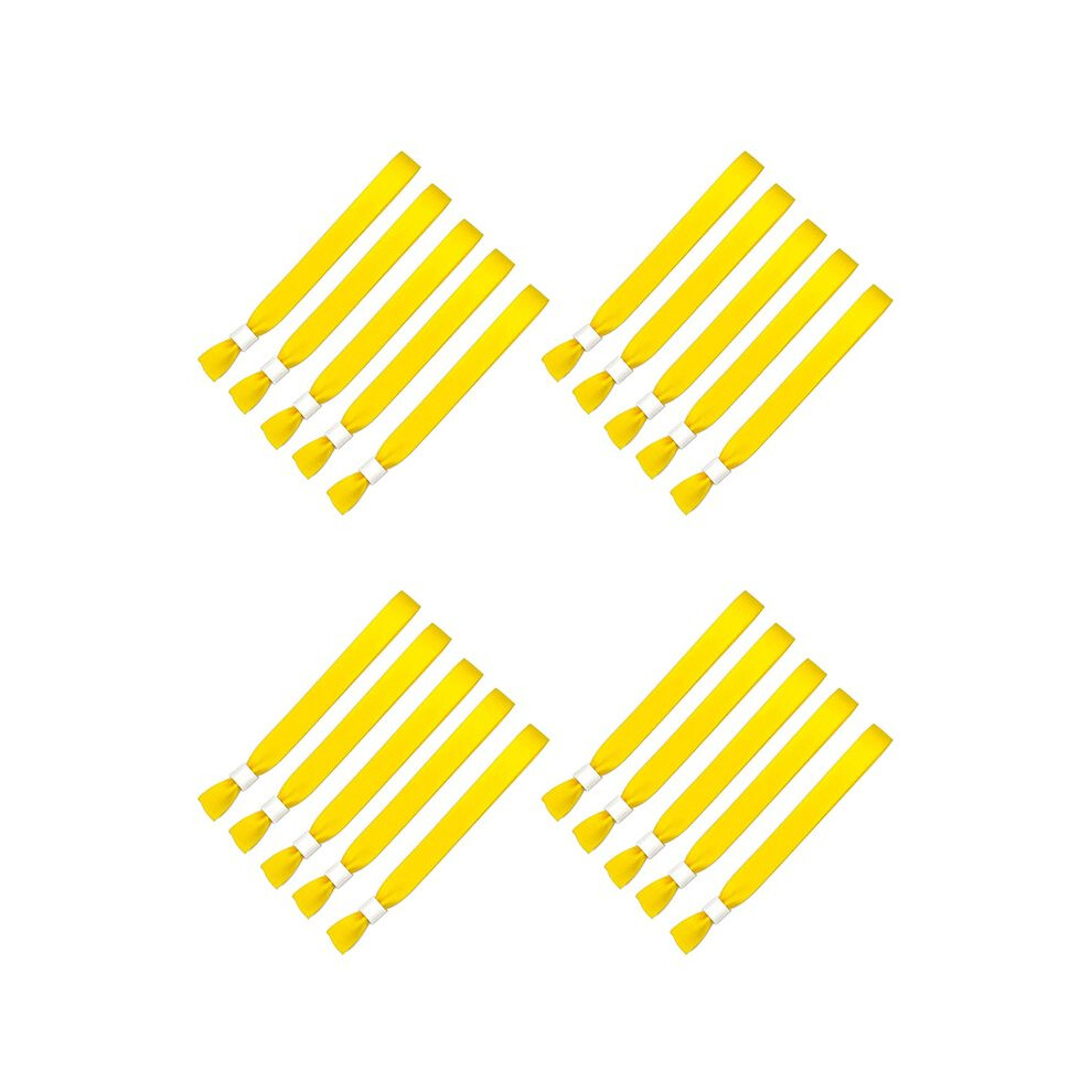 400 Pack Cloth Event Wristband,Color Wristbands Without Logo Resistant, Concert Wrist Strap (Yellow) Yellow 6032999261159