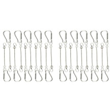 20 Pcs Beadable Keychian Bars Small Carabiner Clips DIY Beaded Key Chains Charm (No Beaded Included) Silver