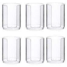 6 Pcs Bathroom Cup Dispenser 3 Oz Countertop Storage Mouthwash Cups Holder, Plastic Small Disposable Paper Cup Holders