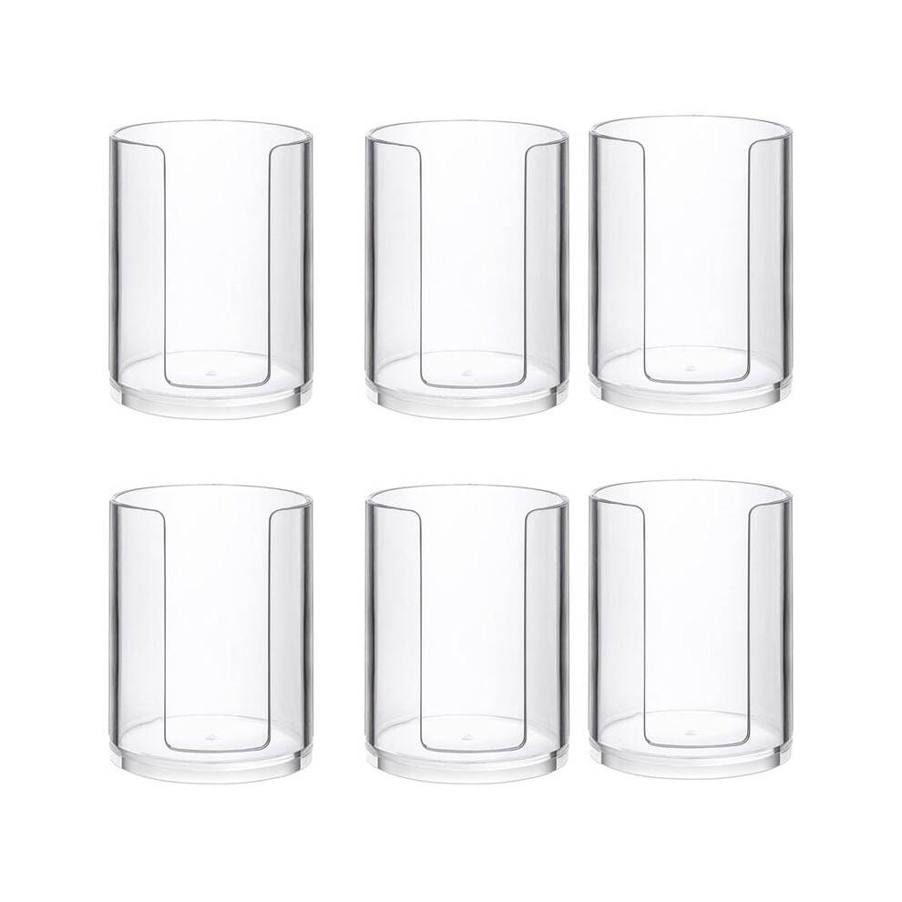 6 Pcs Bathroom Cup Dispenser 3 Oz Countertop Storage Mouthwash Cups Holder, Plastic Small Disposable Paper Cup Holders Brecantia