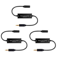 3X Isolamento de Áudio Estéreo Alto-Falante de 3,5 mm Ruído de Áudio Ruído Eliminador de Filtro de Solo Comum Isolador de GROUND LOOP