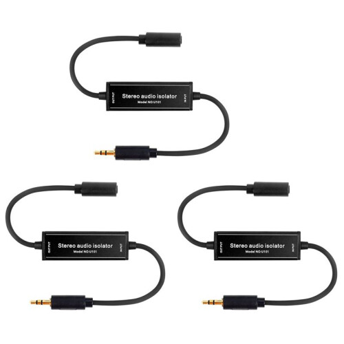 3X Stereo Audio Isolatie 3,5 mm Luidspreker Audio Ruis Ruis Common Ground Filter Eliminator GROUND LOOP Isolator