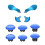 Analog Joysticks for Controller 10-in-1 Thumb Stick 4 Metal Rear Paddle Trigger Button Replacements for PS5  C 1