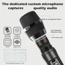 Microfono Wireless Ricaricabile Universale U-Segment Microfono da A Due U-Segment Microfono Palmare K Singer Home