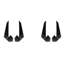 2X Car Carbon Fiber Front Bumper Lip Fin Splitter Spoiler Canard Aufkleber für   10TH Type-R 2019-2021