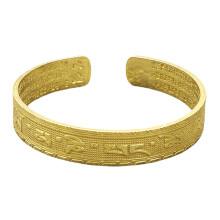 Verstelbare opening koperen mantra armband Tibetaanse-Gepolijst
