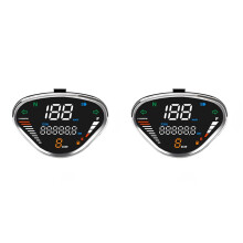 2X Motorfiets Snelheidsmeter voor DAX70 CT50 Jialing70 Digitale Meter Lcd Snelheidsmeter Kilometerteller Toerenteller Display