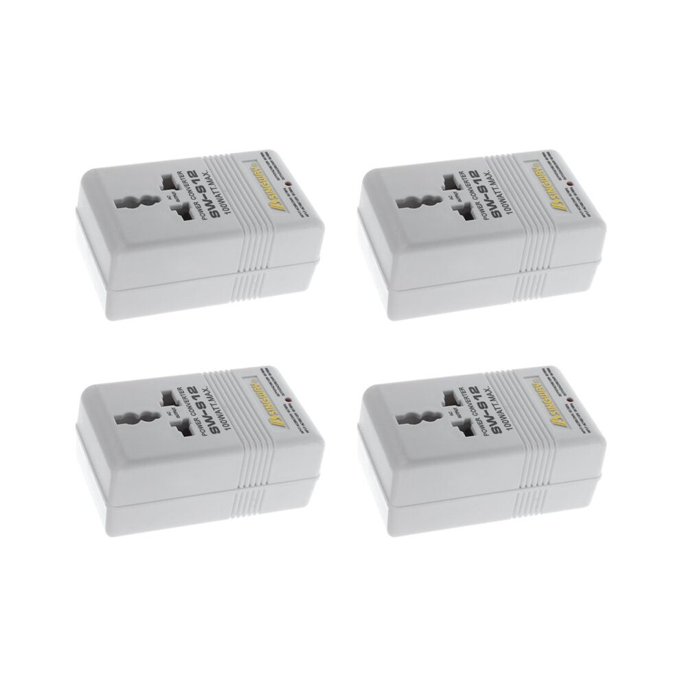 4X Singway 100W 110V/120V To 220V/240V Step-&Down Voltage Converter Transformer Travel White 4711528020598