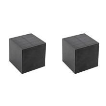 2X Luce Solare - Lampada da Parete Quadrata da Giardino per Esterni Sensore di Luce Solare Impermeabile Cortile Cortile Balcone Recinzione Lampada