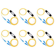 6X 1 Punkt 2 Kegel Faser Optik Splitter Spleiß Box Splitter SC Port FTTH Faser Hause Kalte Verbindung