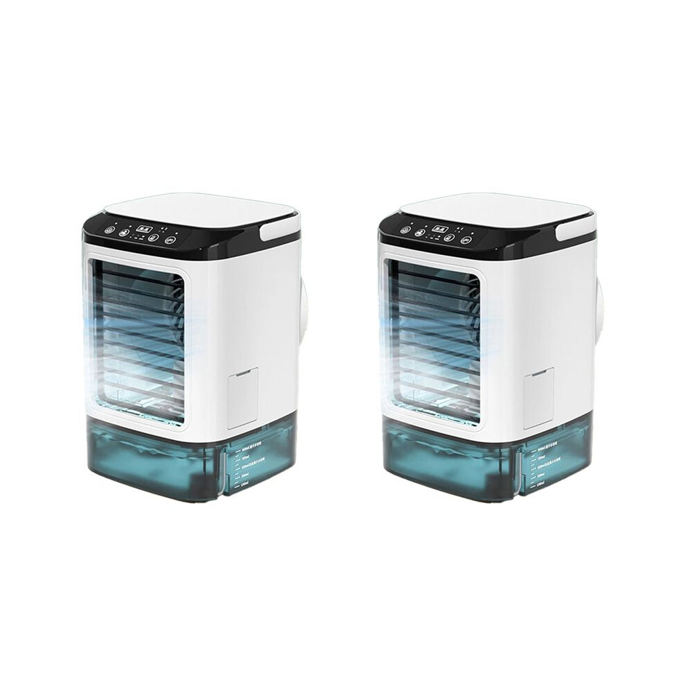 2X Portable Air Conditioner Portable Fan Dual Spray Ultrasonic Atomization Speed Mute Air Cooler 6031015812962