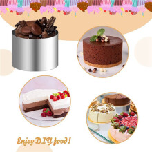 Dessertringen en Voedselringen, Set Kleine Ringen, 16-Delige -Cakeringvormen, Aanstampen voor Het Bakken van Taartaccessoires