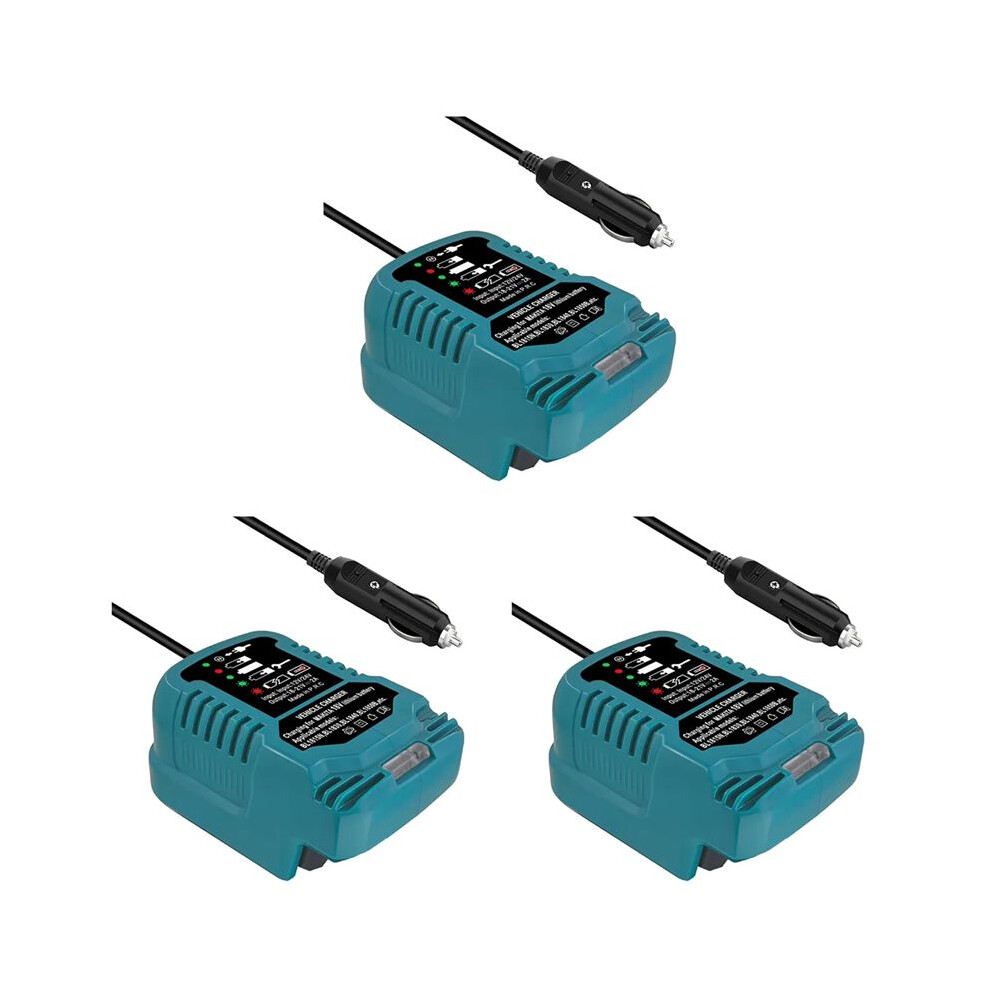 3X For Maikta Bl1830 Bl1840 Bl1850 Bl1840b Bl1815 18V Li-Ion Battery Cigarette Lighter Plug Charger Vehicle Charger 6033972719742