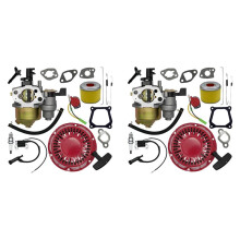 2X GX160 GX200 Tune Carb Kit for GX120 4.0 5.5 6.5 196 212 Cc W/Carburetor+Pull Star +Coil+Air Filter Etc