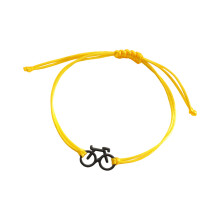 Custom Fit Adjustable Handwoven Bracelet With Cycling Theme-4